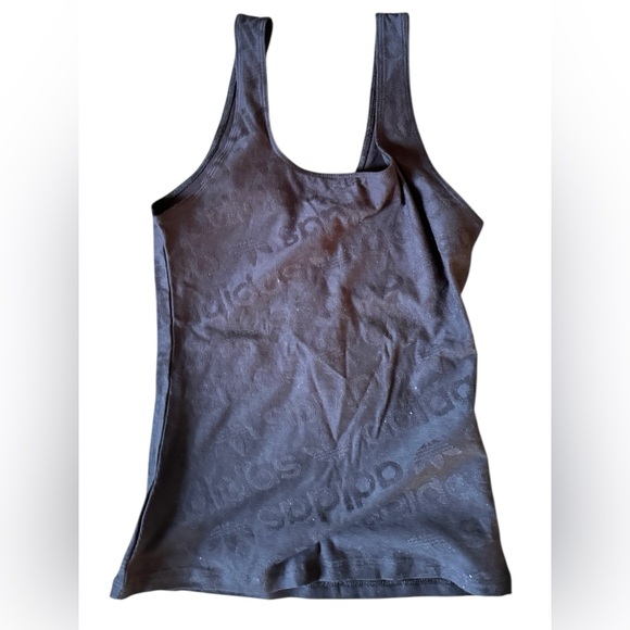 Adidas Originals Terrot Flex Cotton Slim Fit Logo Tank XS NWT Black - Picture 2 of 7